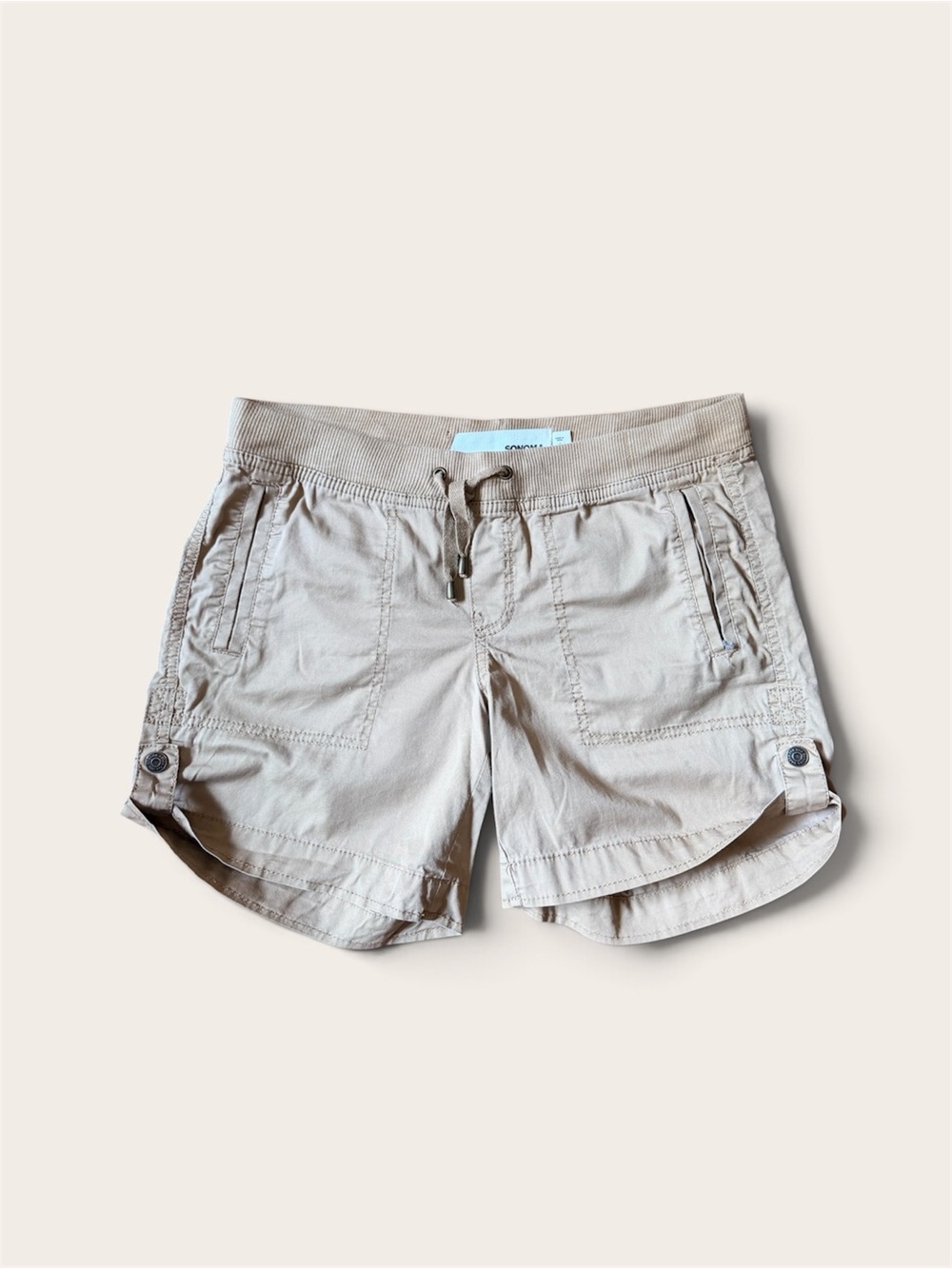 Casual Drawstring Women’s Shorts - Tan